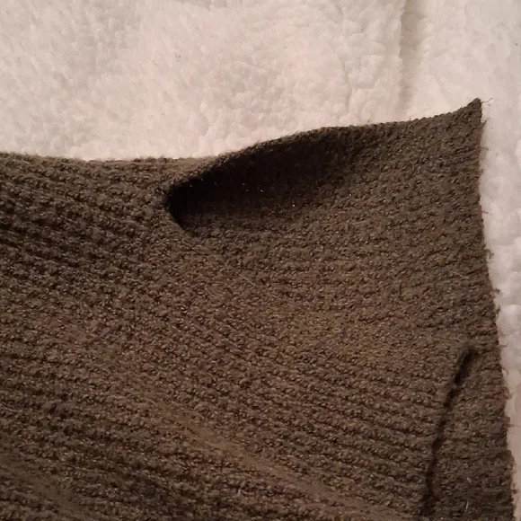 aerie Olive Green Knit Zip-Pullover with Matching Pants - Picture 7 of 7